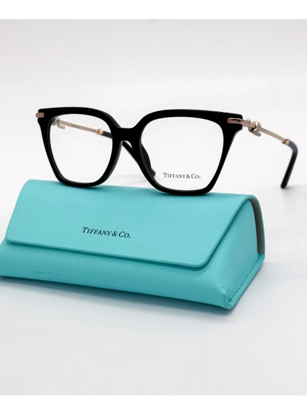 New Tiffany & Co Black Gold Women Eyeglasses  TF2284B 8001